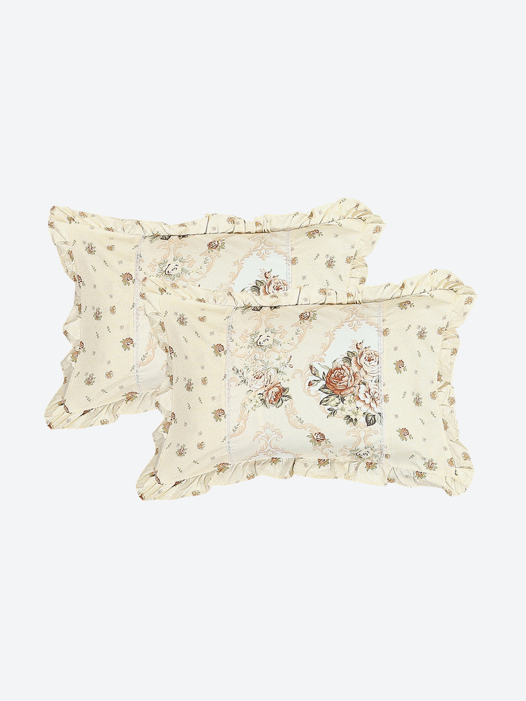 130 GSM Polyester Double Bed 1 Bedsheet with 2 Pillow Covers (Vibrant)