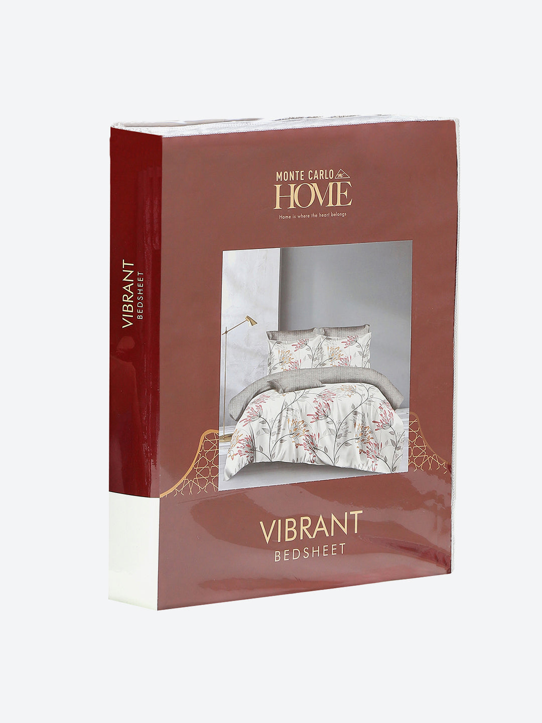 130 GSM Polyester Double Bed 1 Bedsheet with 2 Pillow Covers (Vibrant)