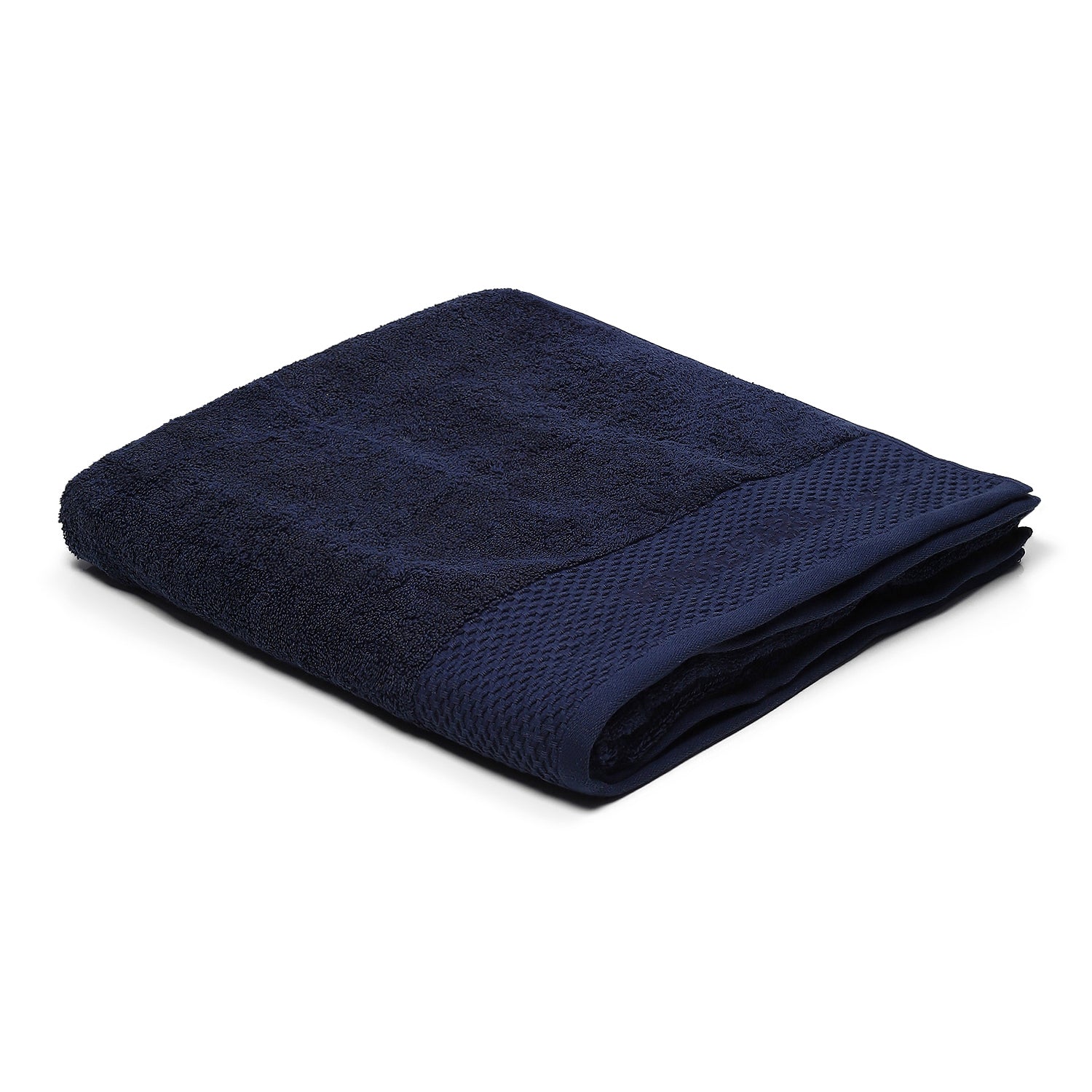 Blue Cotton 650 GSM Bath Towel