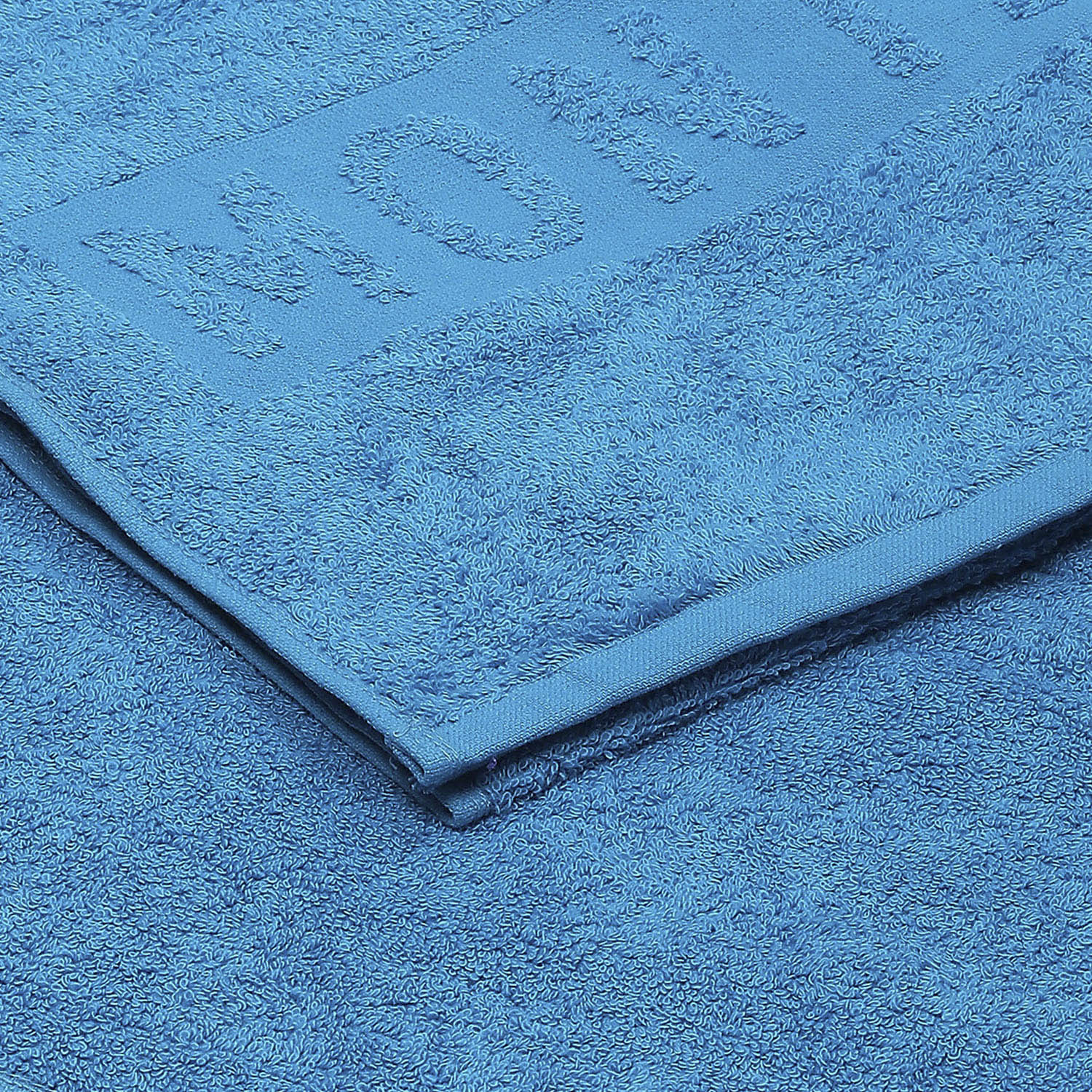 Blue Cotton 525 GSM Bath Towel