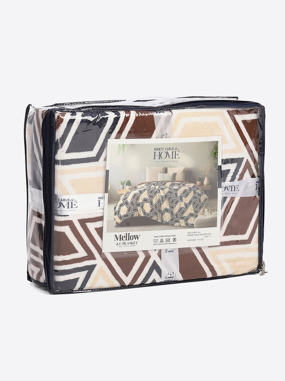 Printed Double Bed 210 GSM Blanket for AC Room - (Mellow)