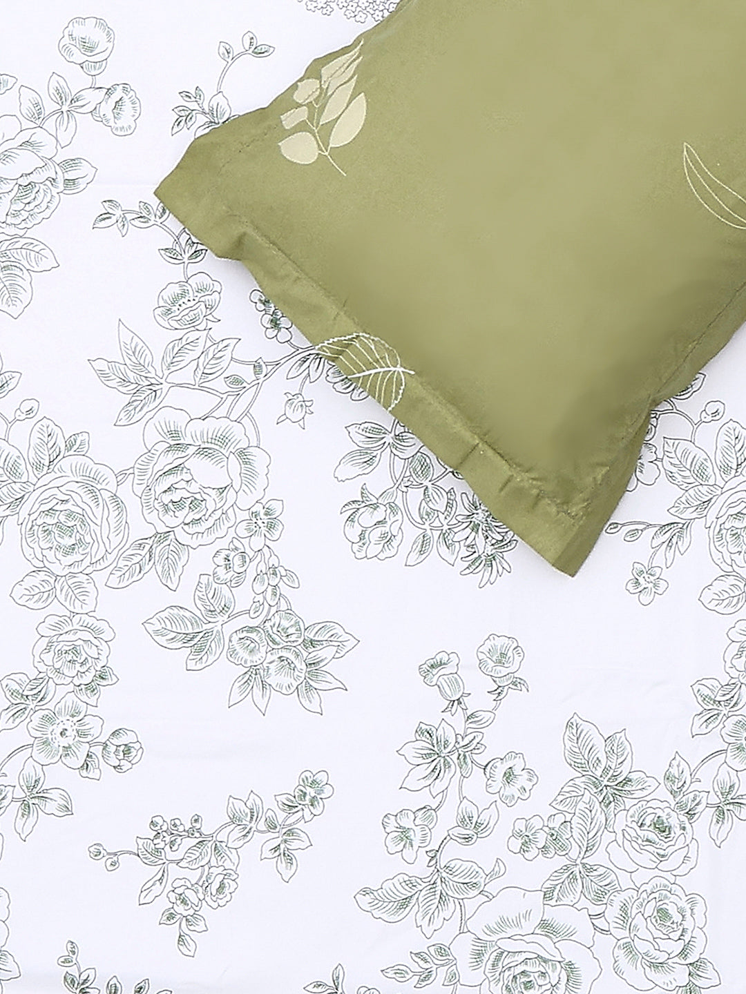 110 GSM Polyester Double Bed 1 Bedsheet with 2 Pillow Cover (Aromatica)