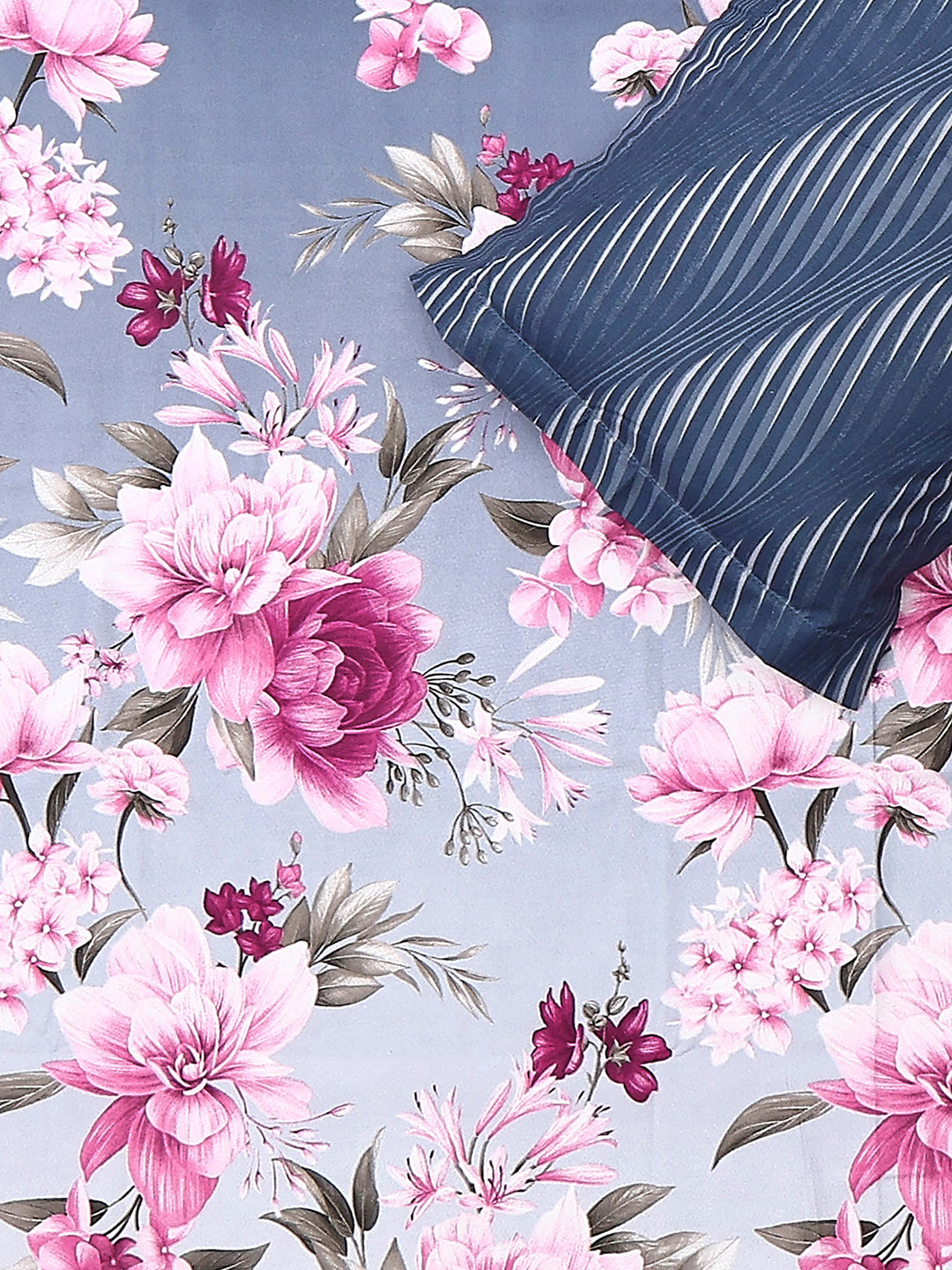 110 GSM Polyester Double Bed 1 Bedsheet with 2 Pillow Cover (Aromatica)