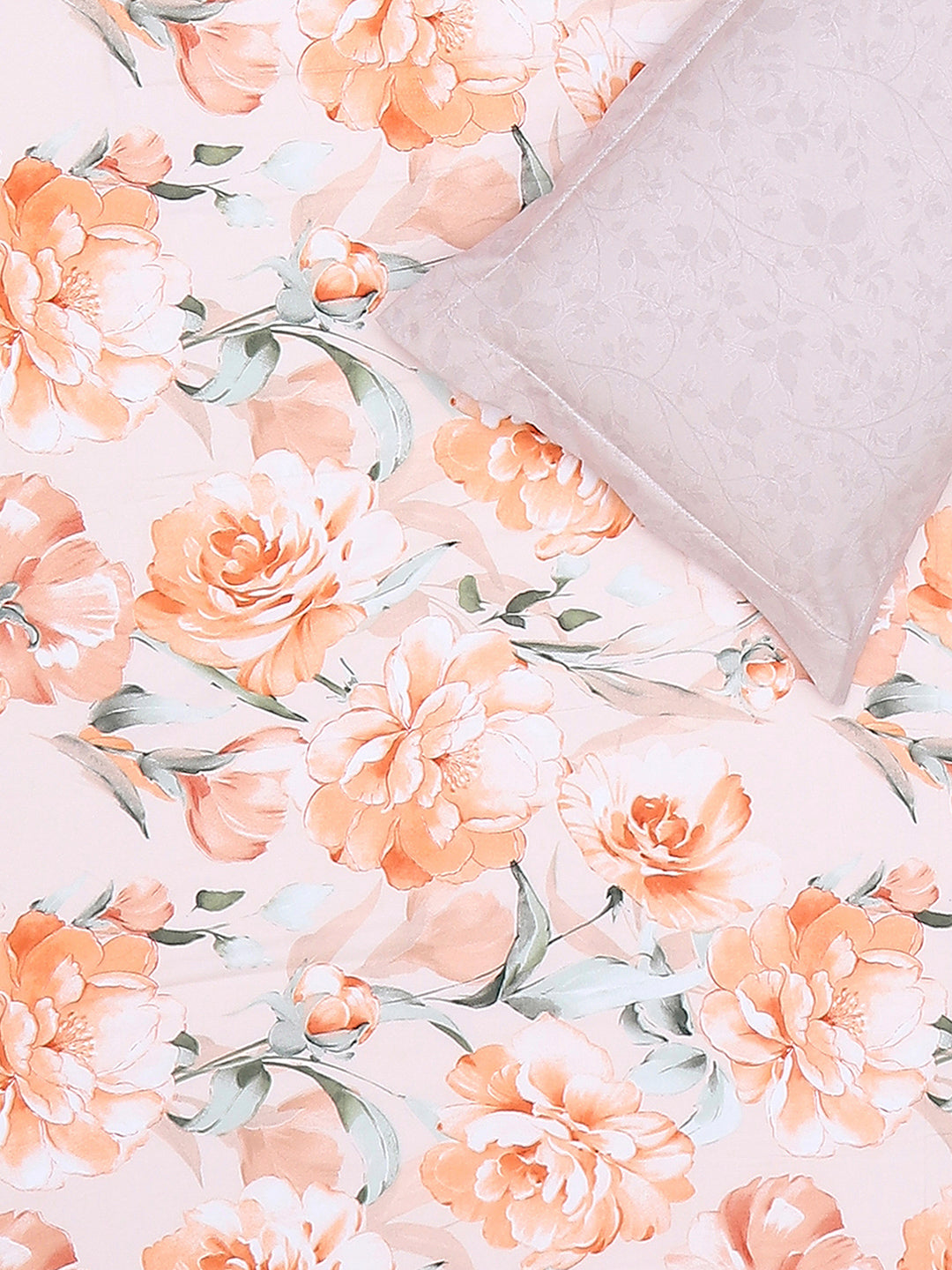 130 GSM Polyester King Size 1 Bedsheet with 2 Pillow Covers (Edmond)