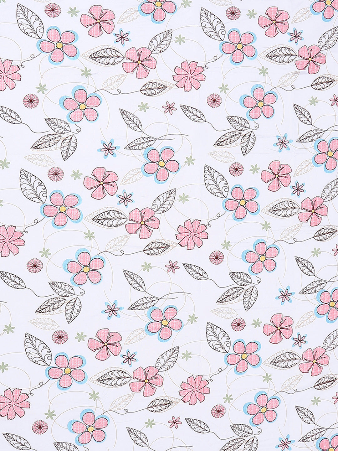 130 GSM Polyester King Size 1 Bedsheet with 2 Pillow Covers (Edmond)