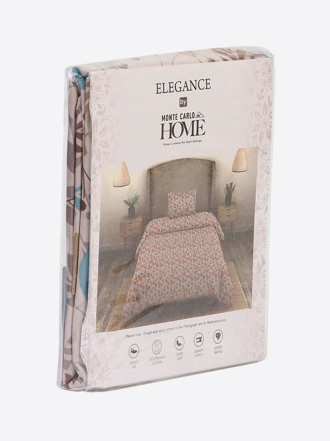 104 TC Cotton Single Bedsheet with 1 Pillow Cover (Elegance)