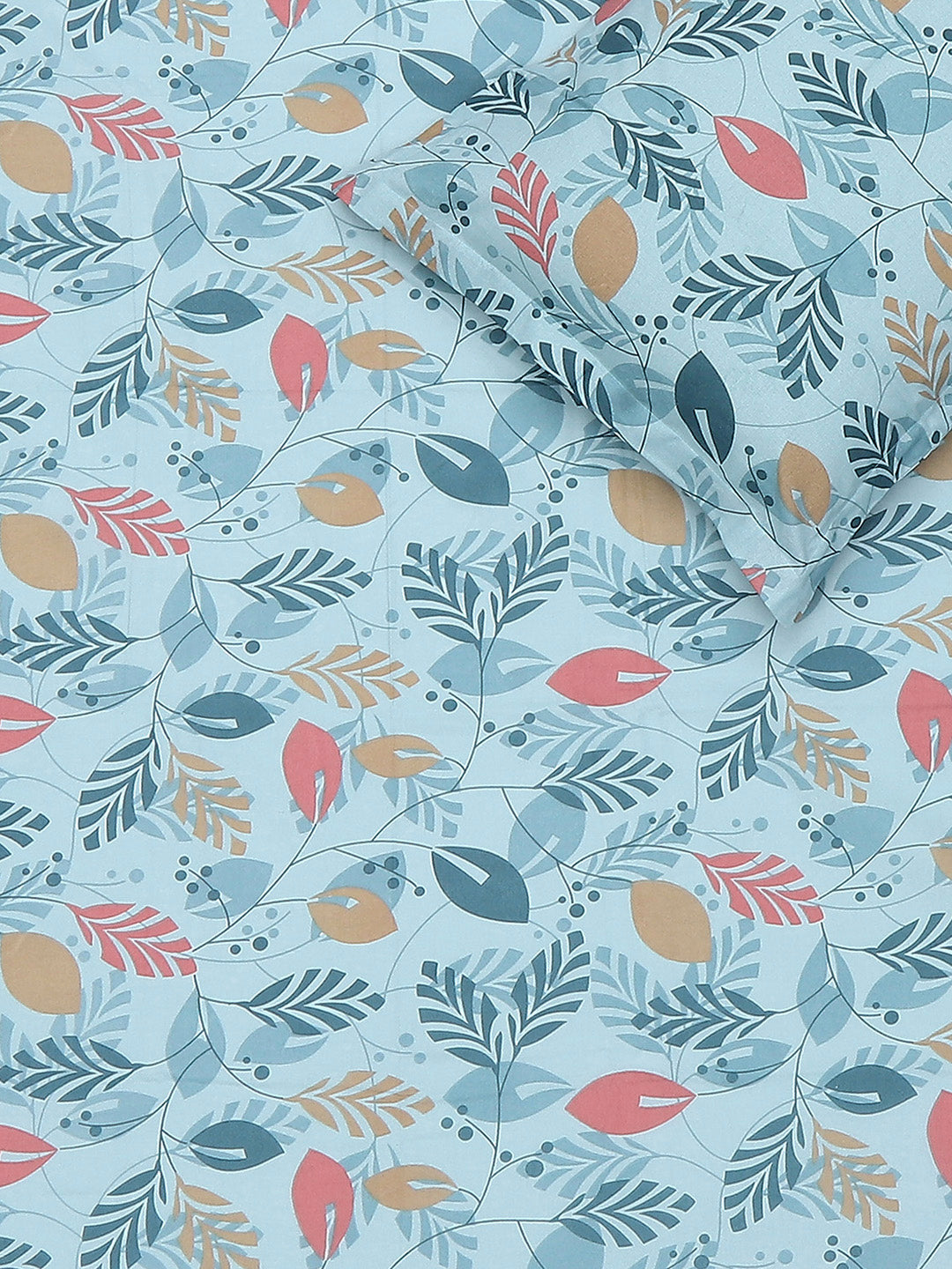 104 TC Cotton Single Bedsheet with 1 Pillow Cover (Elegance)