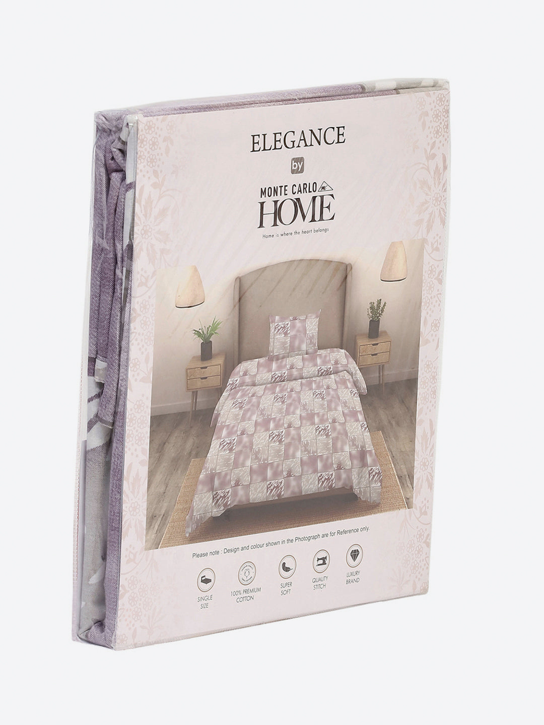 104 TC Cotton Single Bedsheet with 1 Pillow Cover (Elegance)