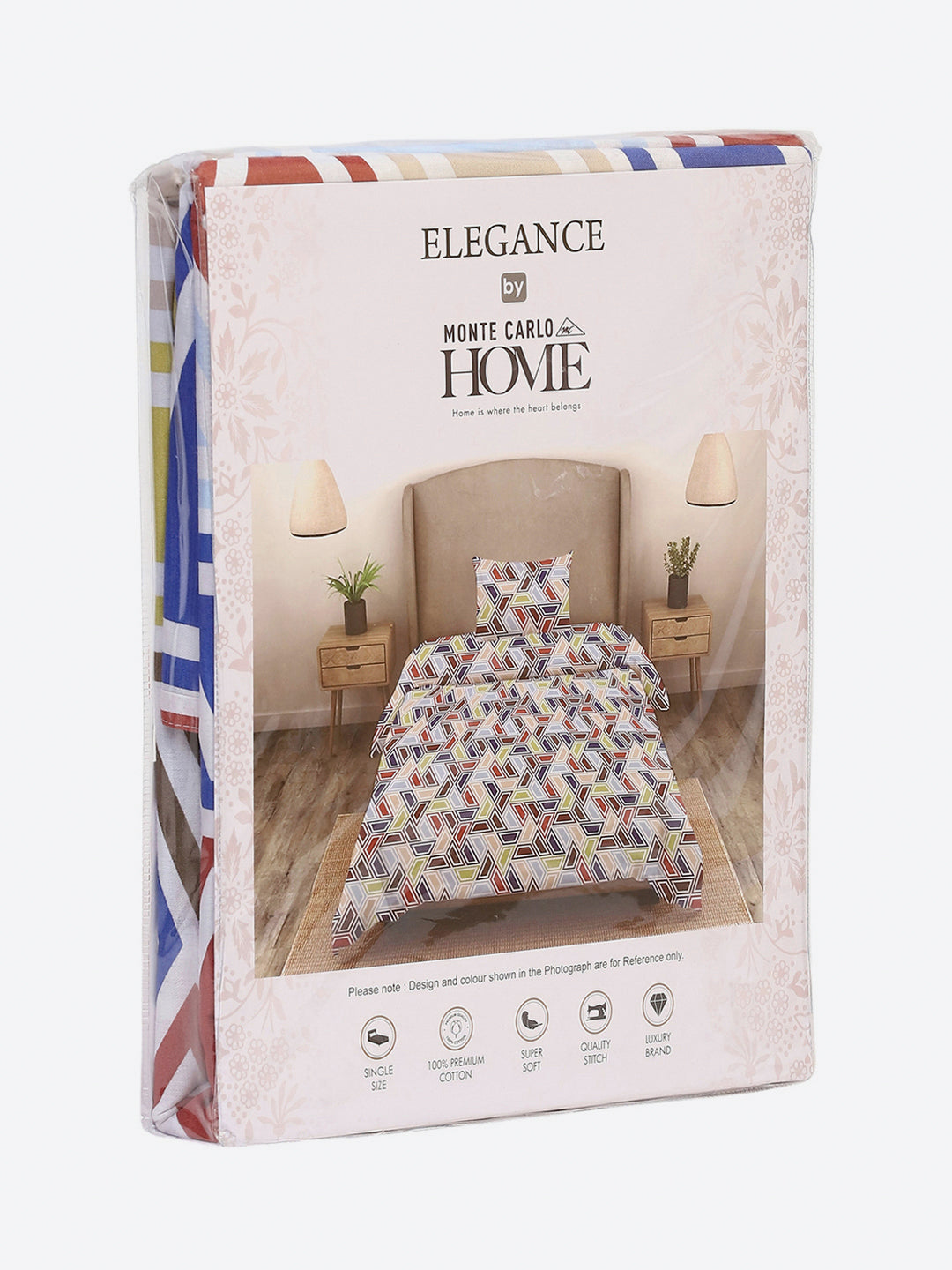 104 TC Cotton Single Bedsheet with 1 Pillow Cover (Elegance)