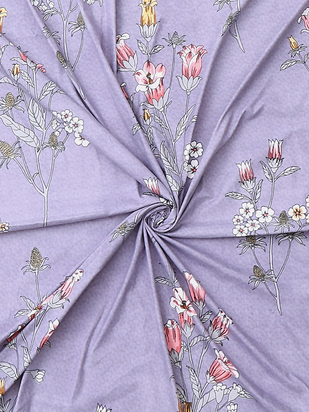 130 GSM Polyester Double Bed 1 Bedsheet with 2 Pillow Covers (Fashnik)