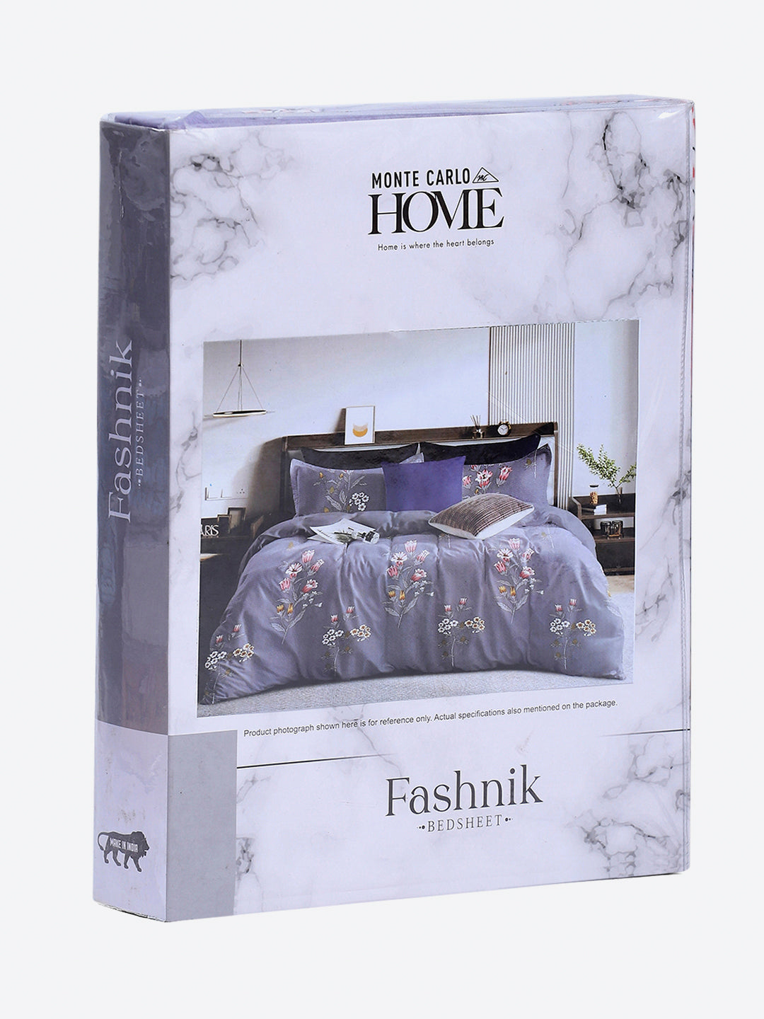 130 GSM Polyester Double Bed 1 Bedsheet with 2 Pillow Covers (Fashnik)