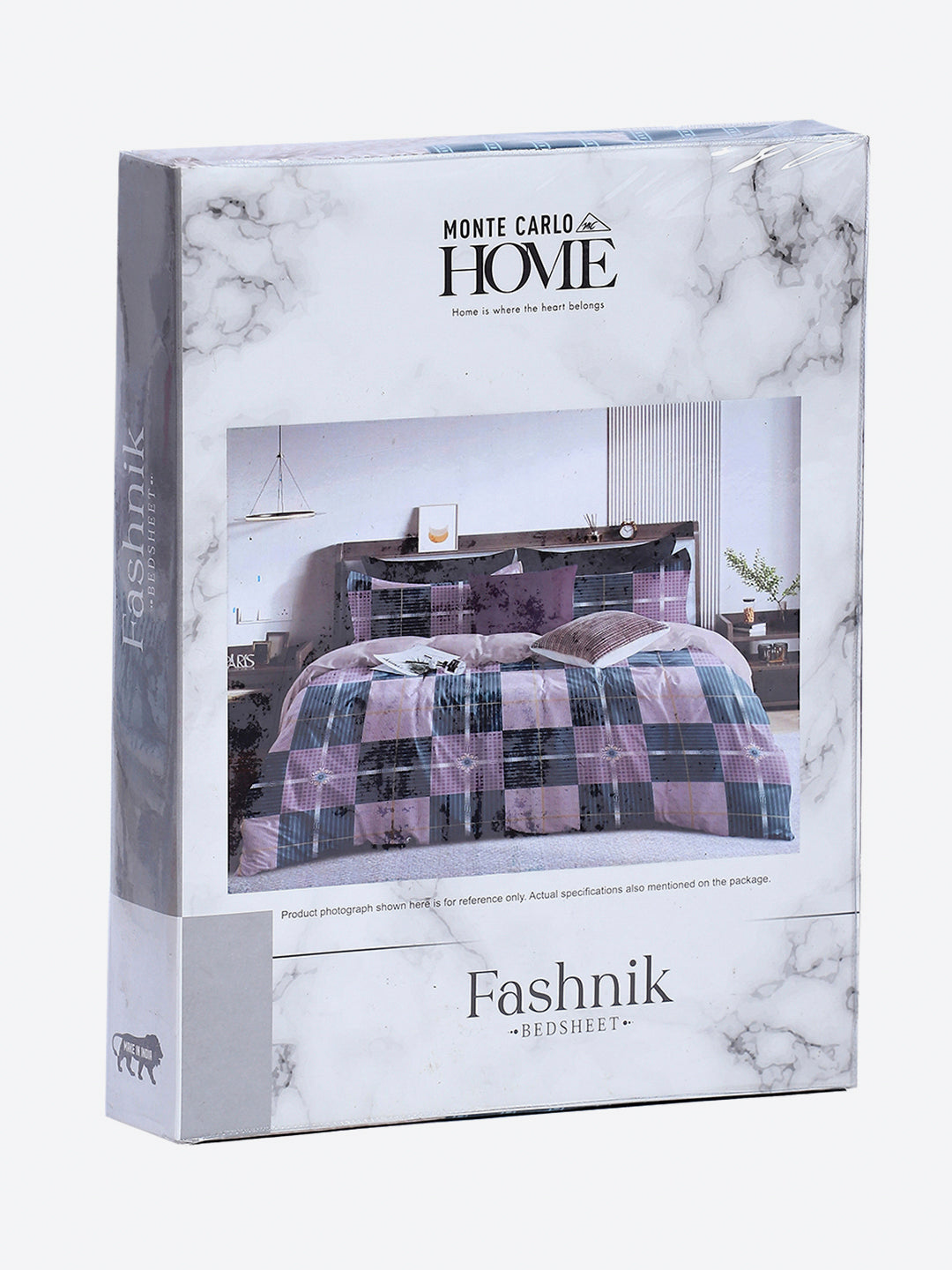 130 GSM Polyester Double Bed 1 Bedsheet with 2 Pillow Covers (Fashnik)