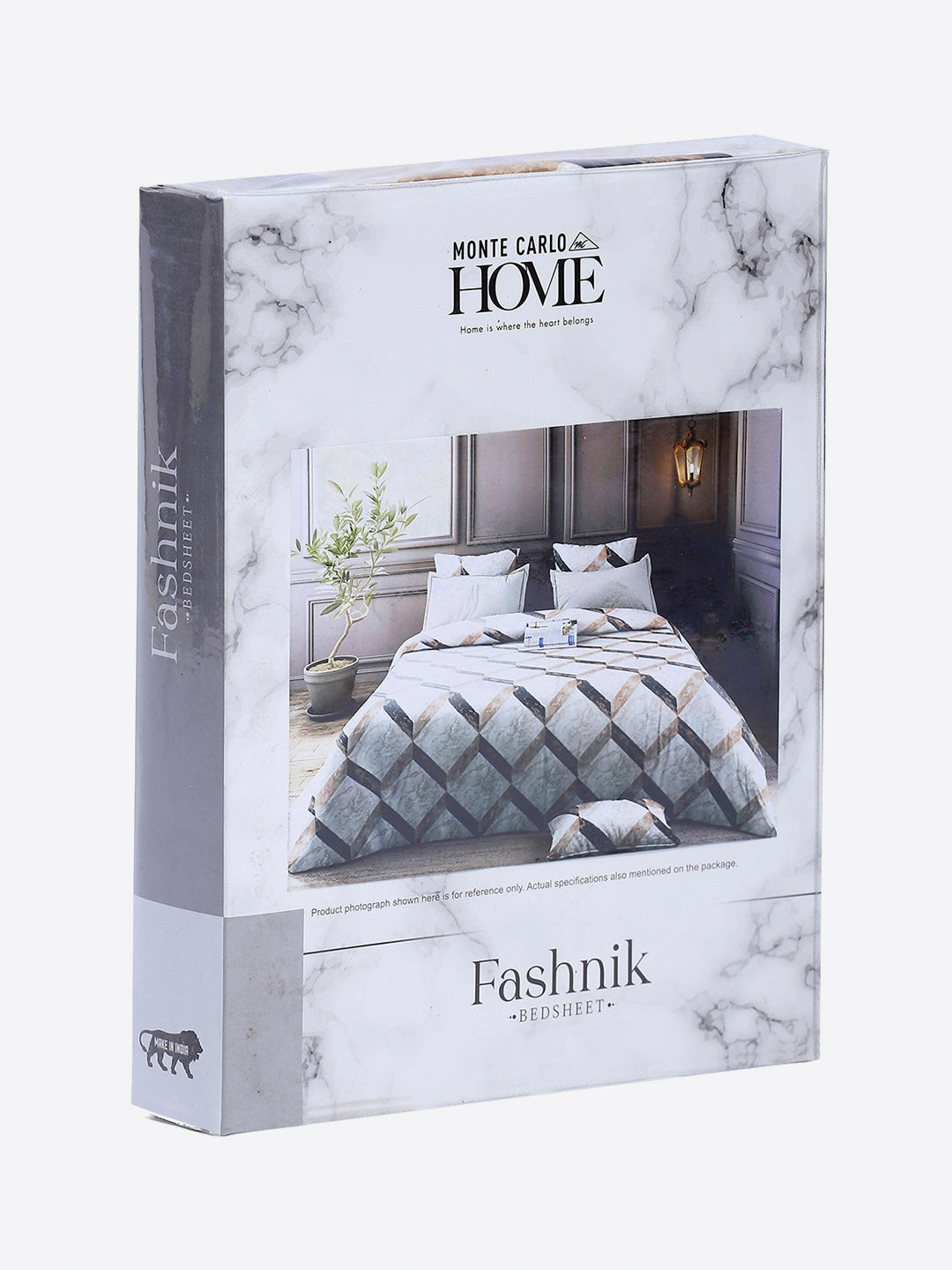 130 GSM Polyester Double Bed 1 Bedsheet with 2 Pillow Covers (Fashnik)
