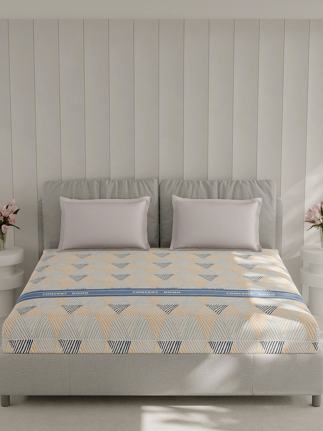 210 TC Cotton Double Bed 1 Bedsheet with 2 Pillow Covers (Ramona)