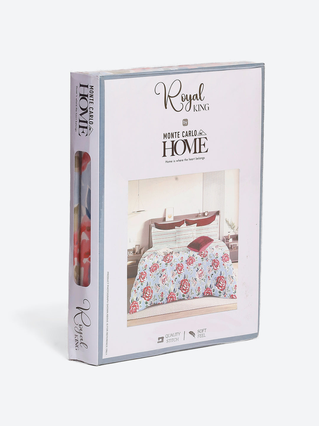 130 GSM Polyester King Size 1 Bedsheet with 2 Pillow Covers (Royal King)