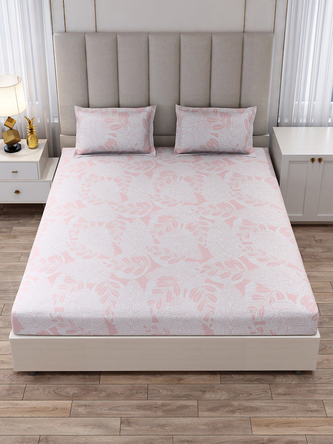 130 GSM Polyester King Size 1 Bedsheet with 2 Pillow Covers (Royal King)