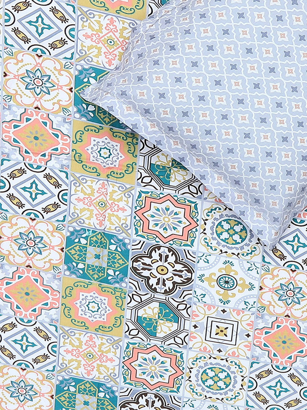 144 TC Cotton Single Bedsheet with 1 Pillow Cover (Solstice)