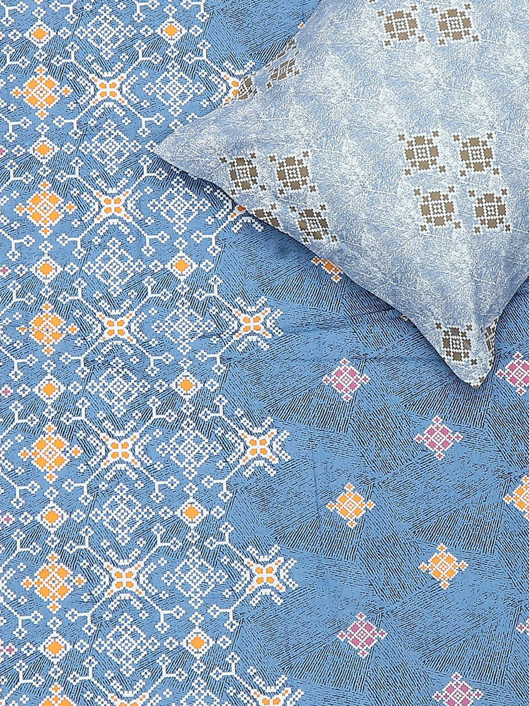 144 TC Cotton Single Bedsheet with 1 Pillow Cover (Solstice)