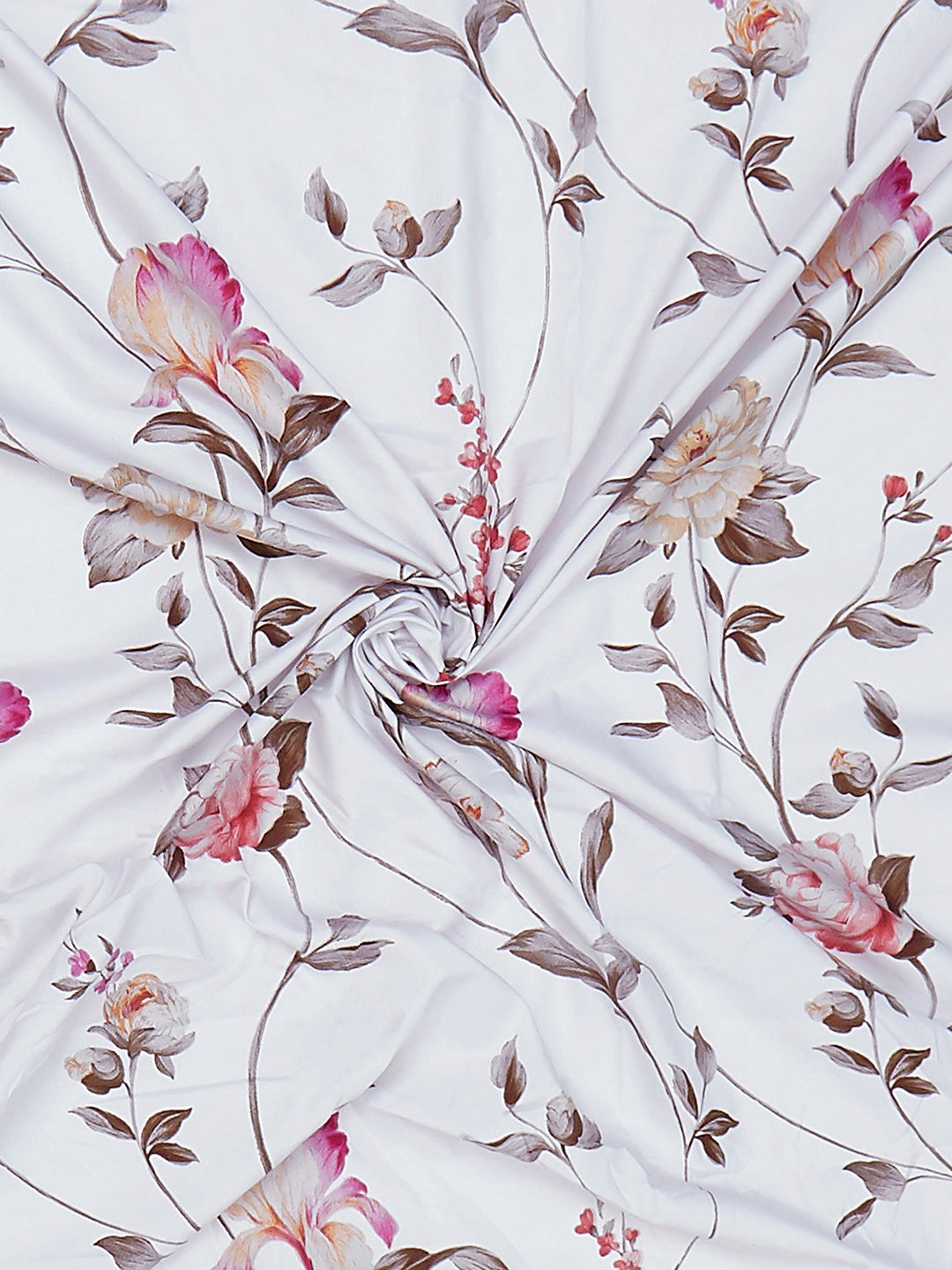 130 GSM Polyester King Size 1 Bedsheet with 2 Pillow Covers (Stanley)