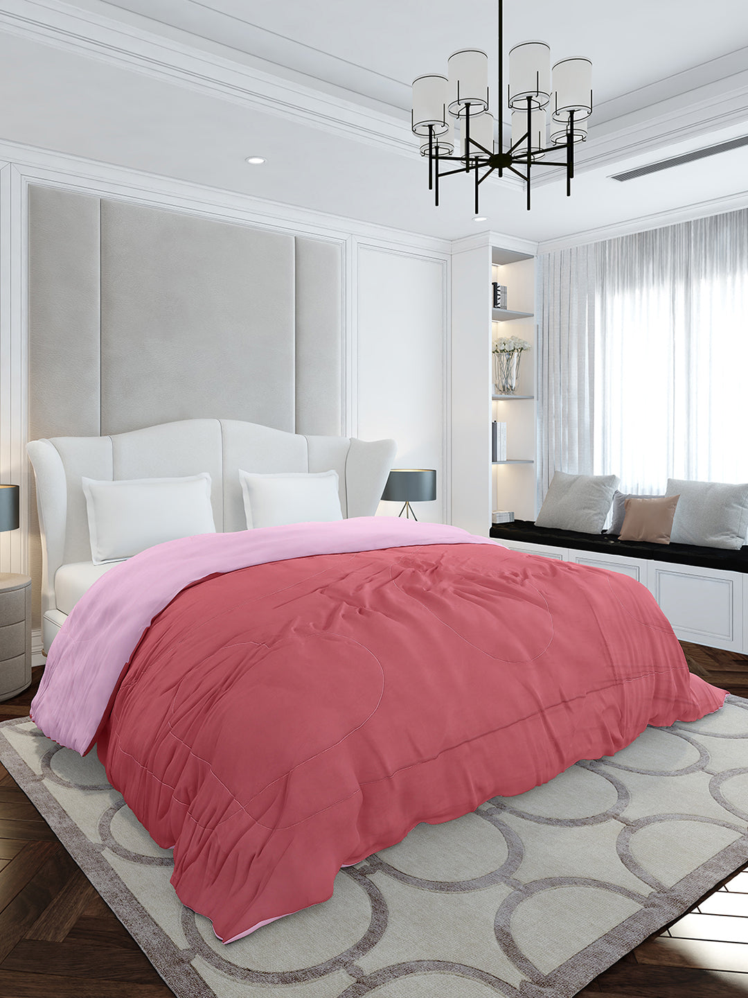 Solid Double Bed 110 GSM Comforter for AC Room - (Icefelgdb)