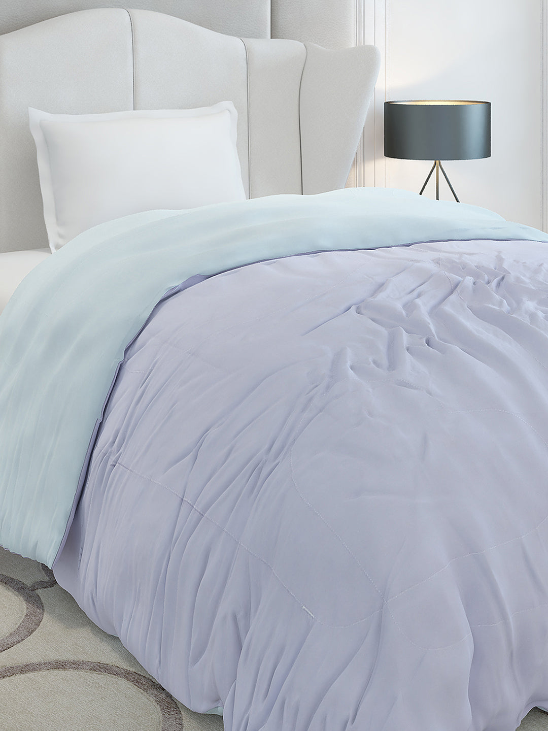 Solid Single Bed 110 GSM Comforter for AC Room - (Icefelgsb)