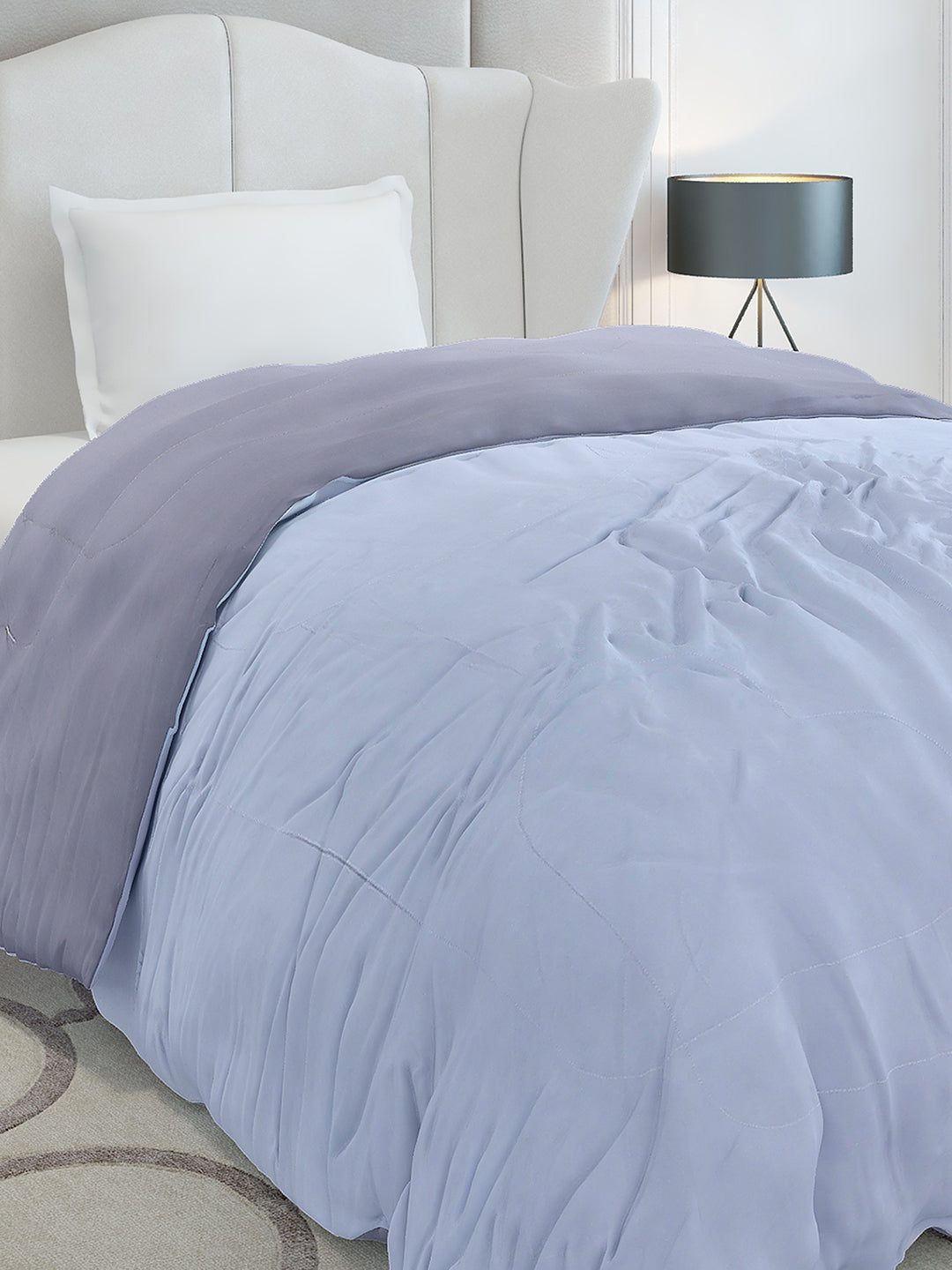 Solid Single Bed 110 GSM Comforter for AC Room - (Icefelgsb)