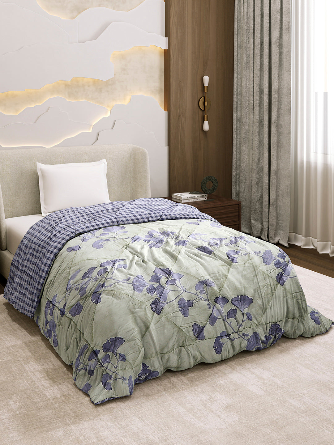 Printed Single Bed 3 Ply Comforter for AC Room - (Marvella)