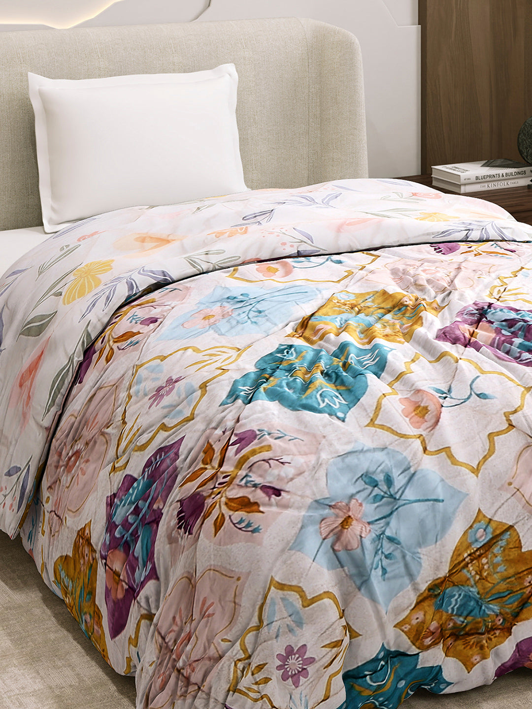 Printed Single Bed 3 Ply Comforter for AC Room - (Marvella)