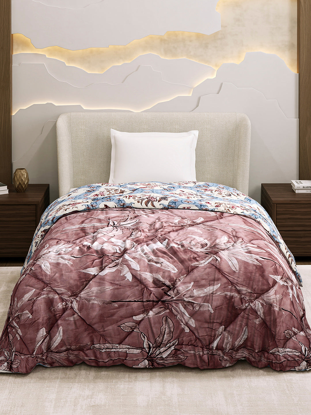 Printed Single Bed 3 Ply Comforter for AC Room - (Marvella)