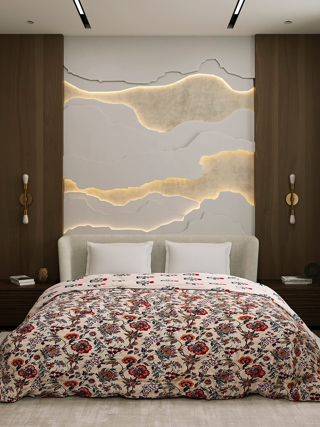 Printed Double Bed 3 Ply Comforter for AC Room - (Marvella)