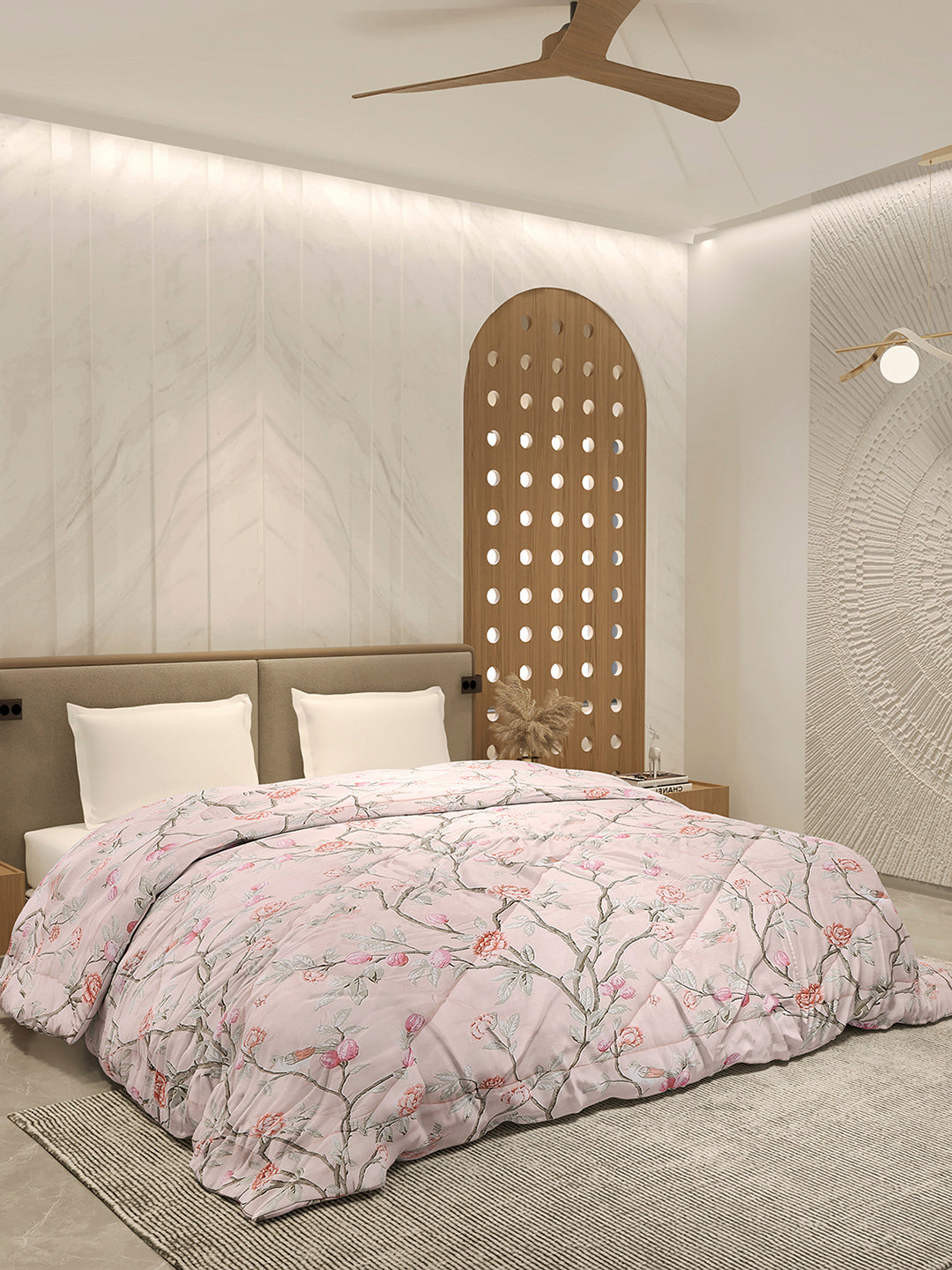 Printed Double Bed 3 Ply Comforter for AC Room - (Marvella)