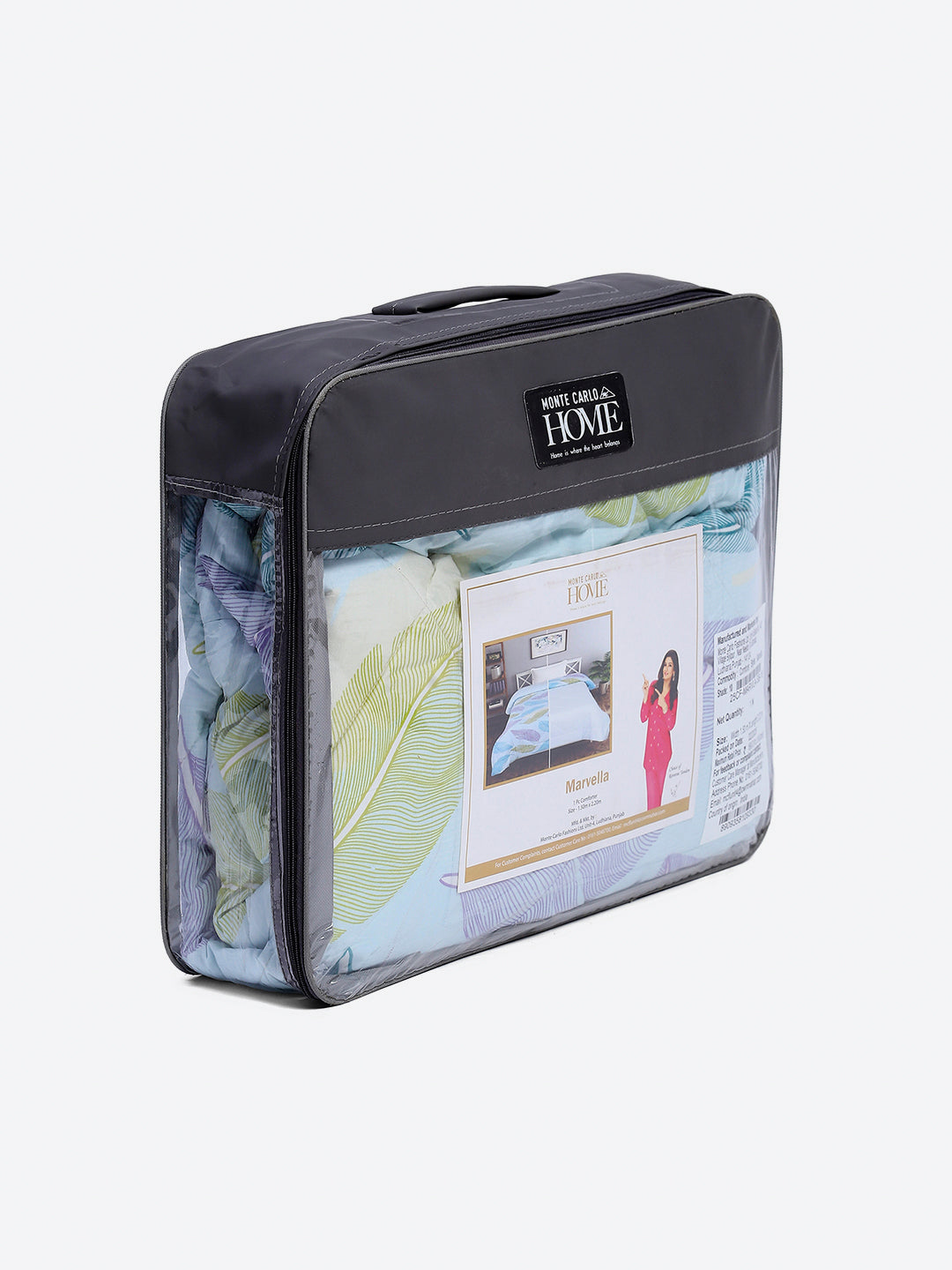 Printed Single Bed 3 Ply Comforter for AC Room - (Marvella)