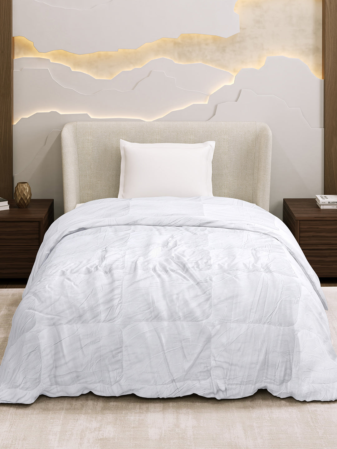 Solid Single Bed 233 GSM Comforter for AC Room (Microgel)