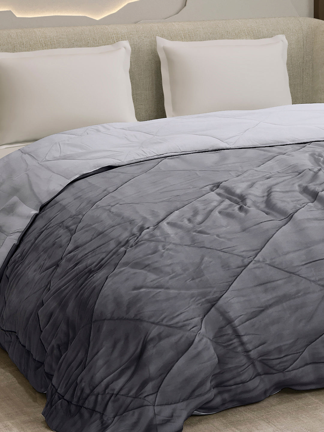 Solid Double Bed 3 Ply Comforter for AC Room - (Melange)