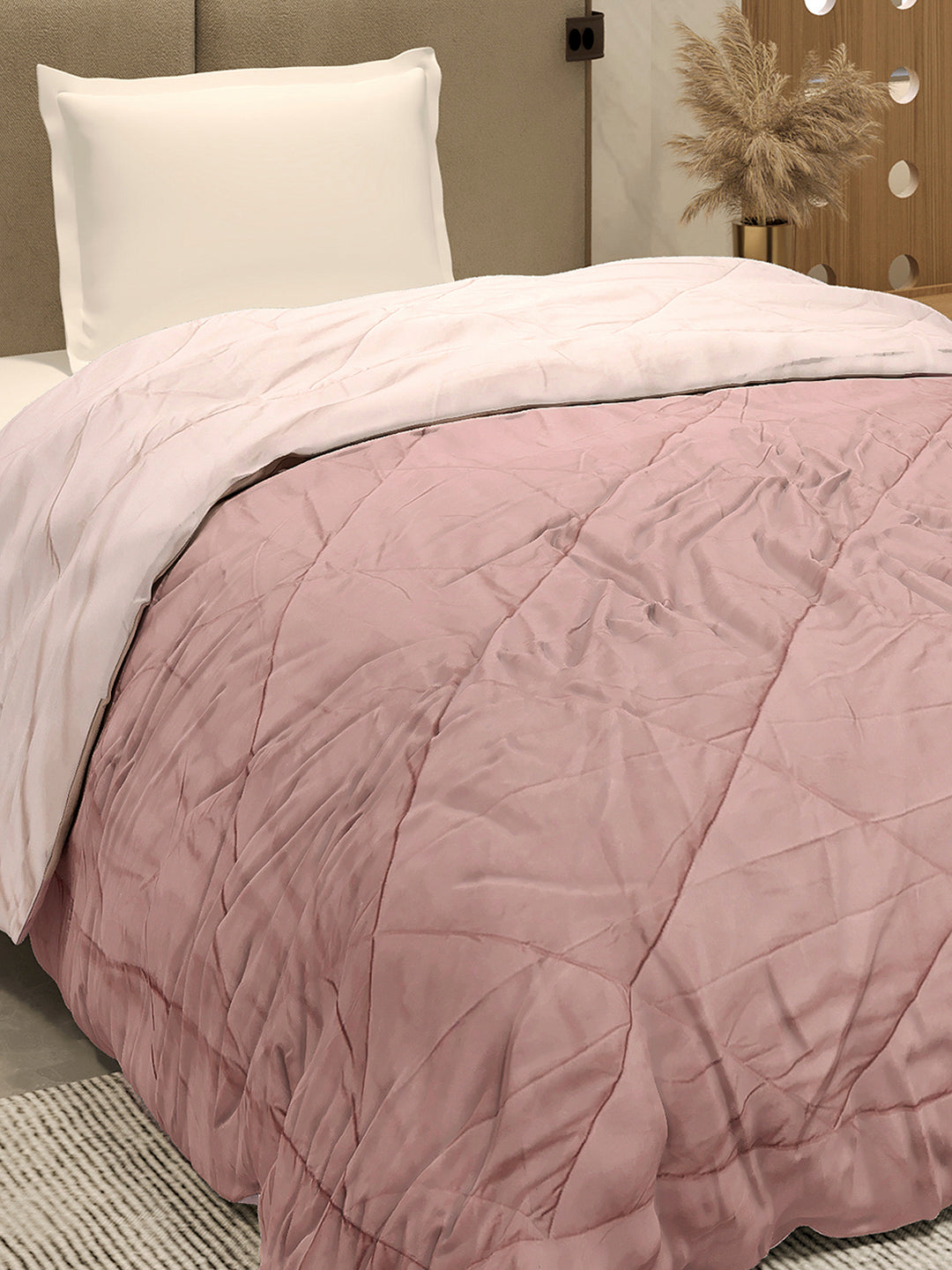 Solid Single Bed 3 Ply Comforter for AC Room - (Melange)