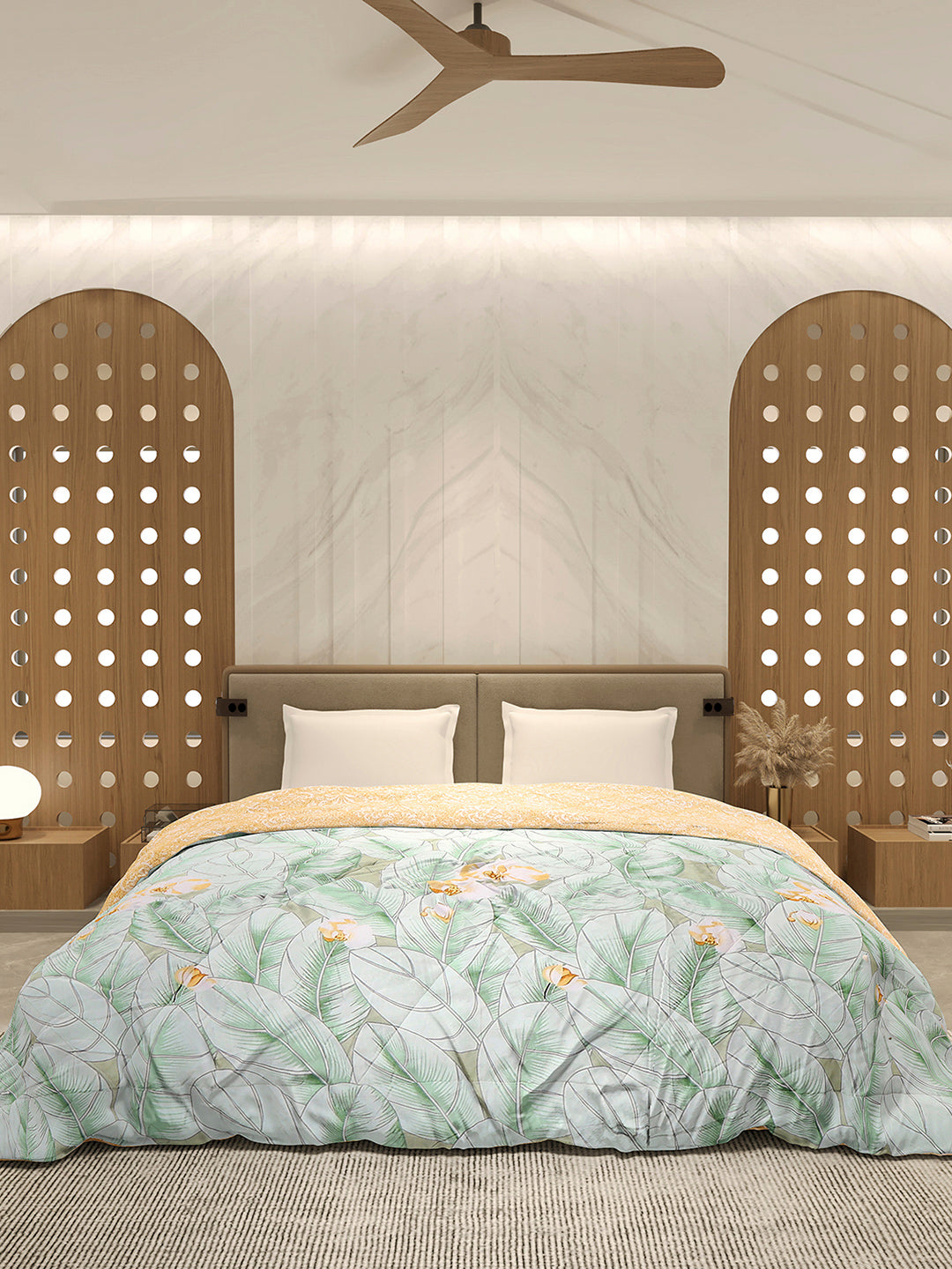 Printed Double Bed 3 Ply Comforter for AC Room - (Sanskriti)
