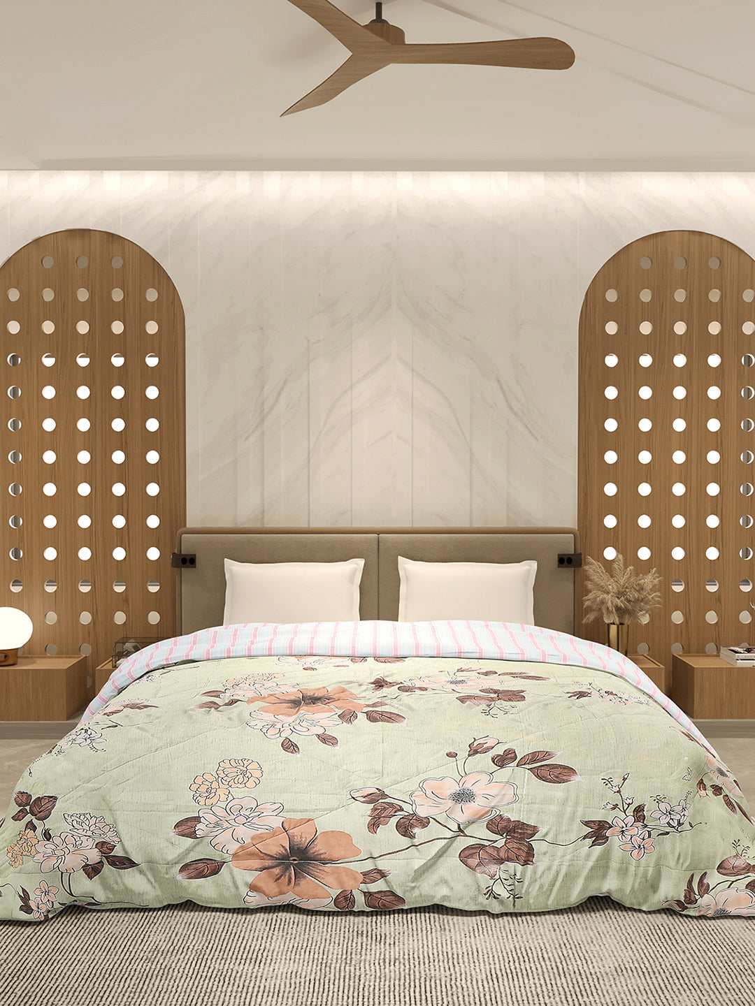 Printed Double Bed 3 Ply Comforter for AC Room - (Sanskriti)