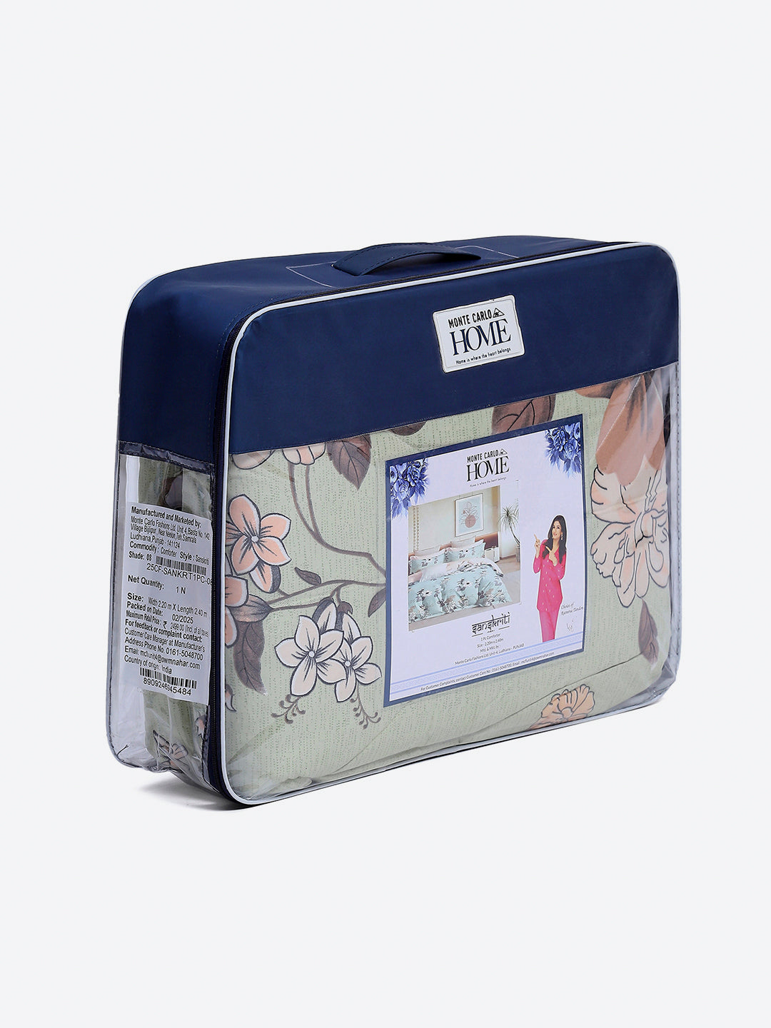 Printed Double Bed 3 Ply Comforter for AC Room - (Sanskriti)