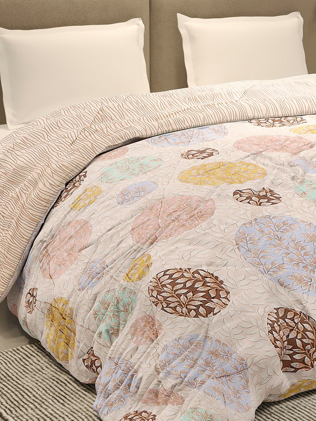 Printed Double Bed 3 Ply Comforter for AC Room - (Sanskriti)