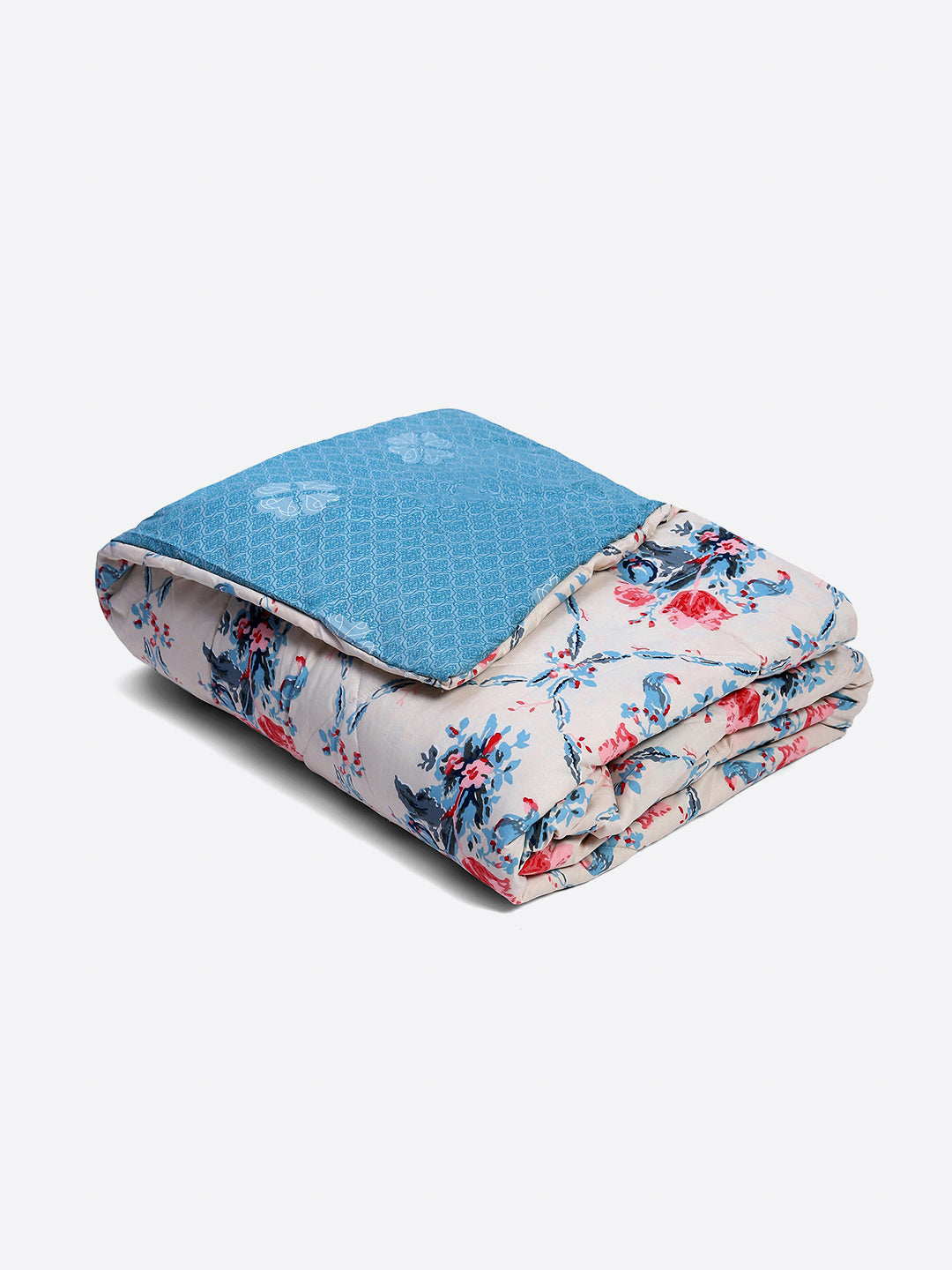 Printed Double Bed 130 GSM 4 Pc Bedding Set (1 Bedsheet, 1 AC Comforter & 2 Pillow Cover)