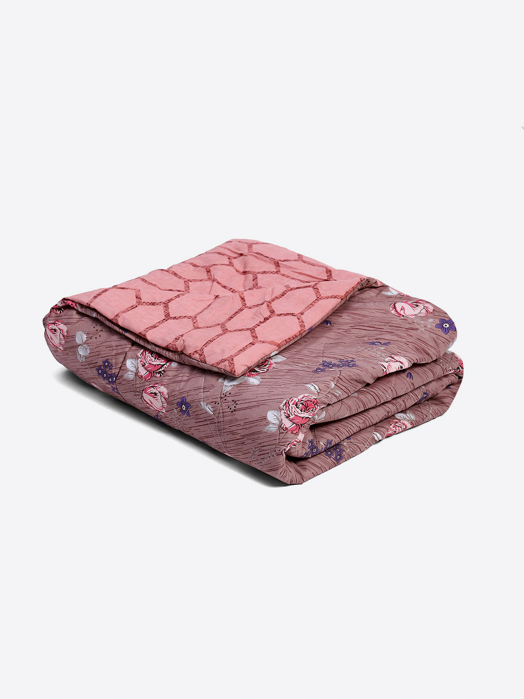 Printed Double Bed 130 GSM 4 Pc Bedding Set (1 Bedsheet, 1 AC Comforter & 2 Pillow Cover)