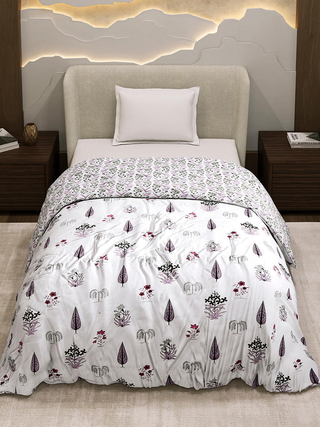 Printed Single Bed 1 Ply Dohar for Mild Winter - (Daisy)