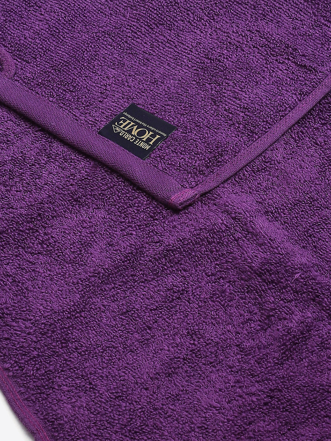 Purple Cotton Solid 350 GSM Hand Towel (Pack of 2)