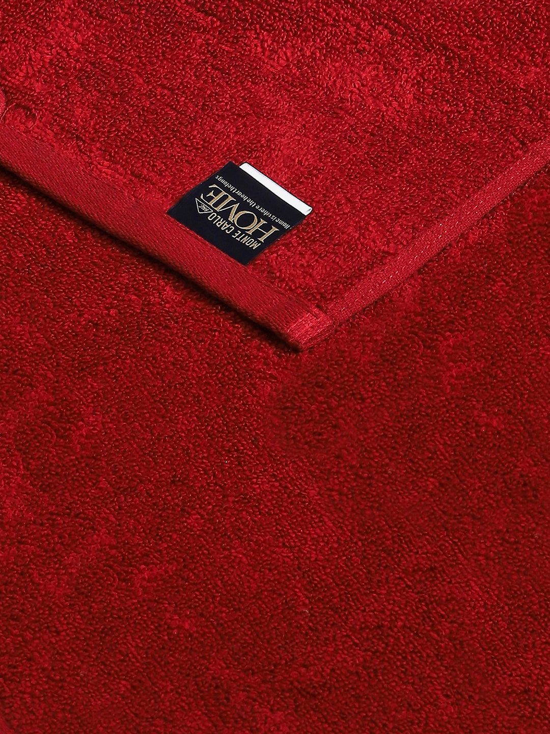 Dark Red Cotton Solid 350 GSM Hand Towel (Pack of 2)