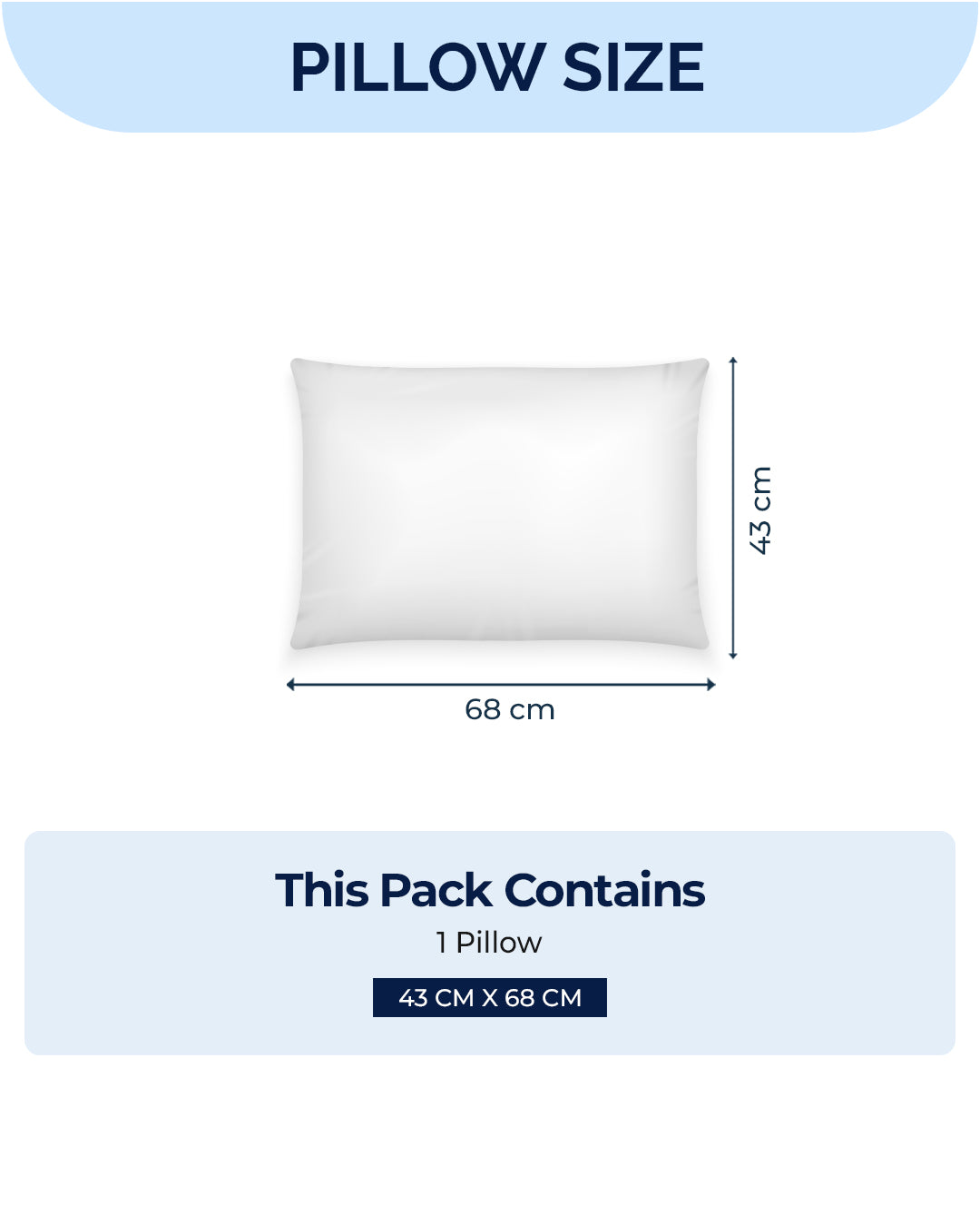 White Solid Polyflex Micro Peach Pillow - PVC Pack