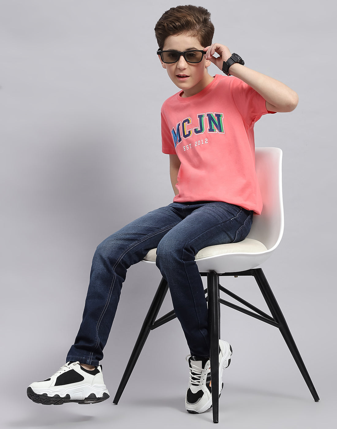 Boys Yellow, Aqua Blue & Coral Printed Round Neck Half Sleeve T-Shirt (Pack of 3)