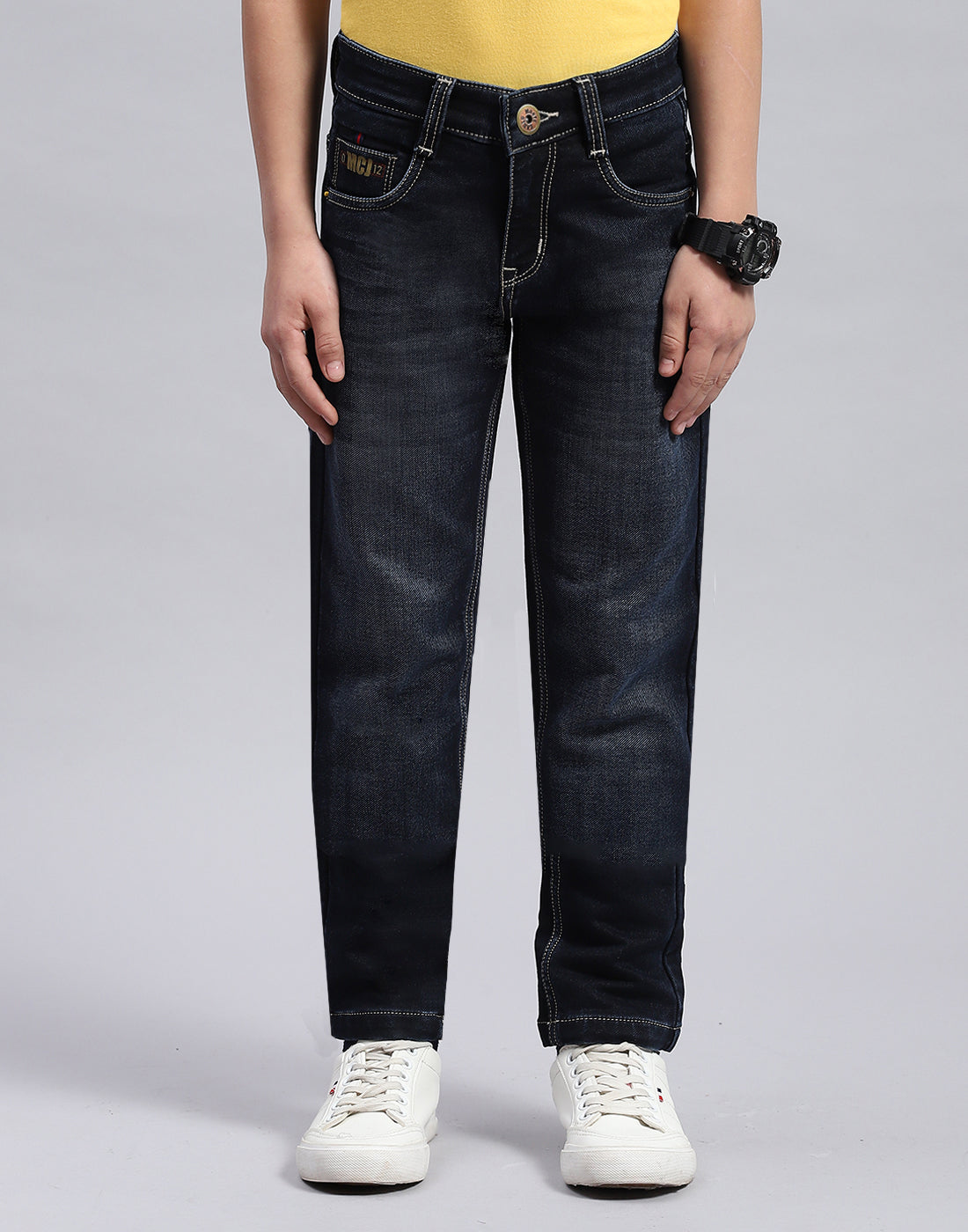 Boys Blue Light Wash Slim Fit Denim