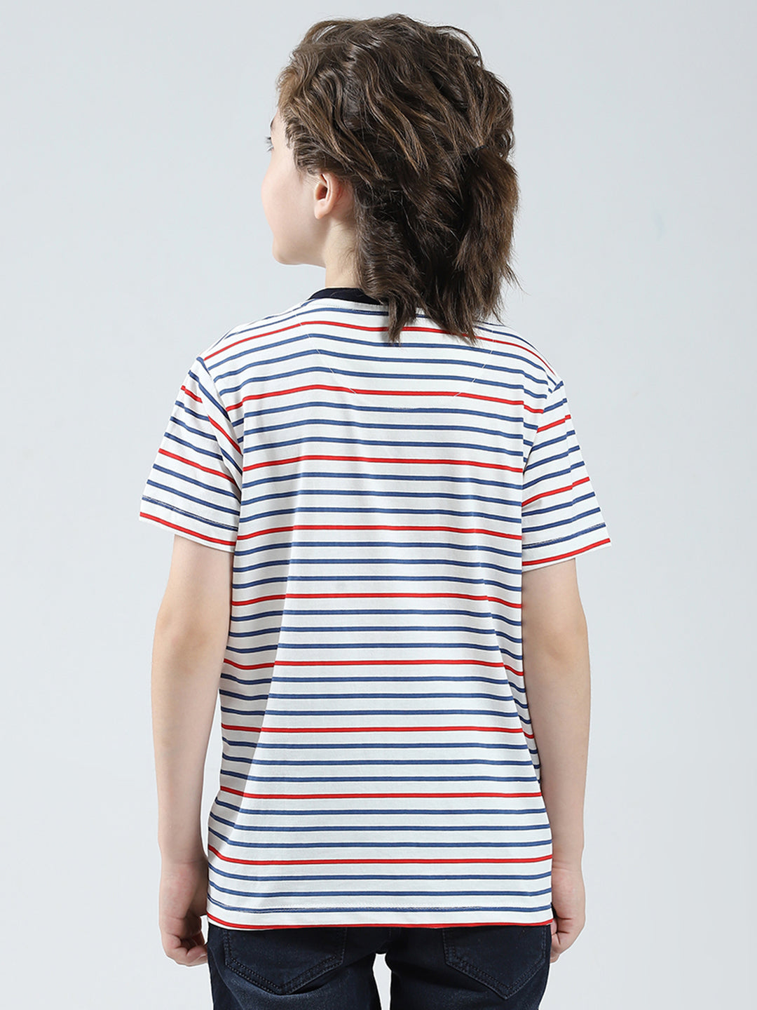 Boys Red, Yellow & White Printed Round Neck Half Sleeve T-Shirt (Pack of 3)