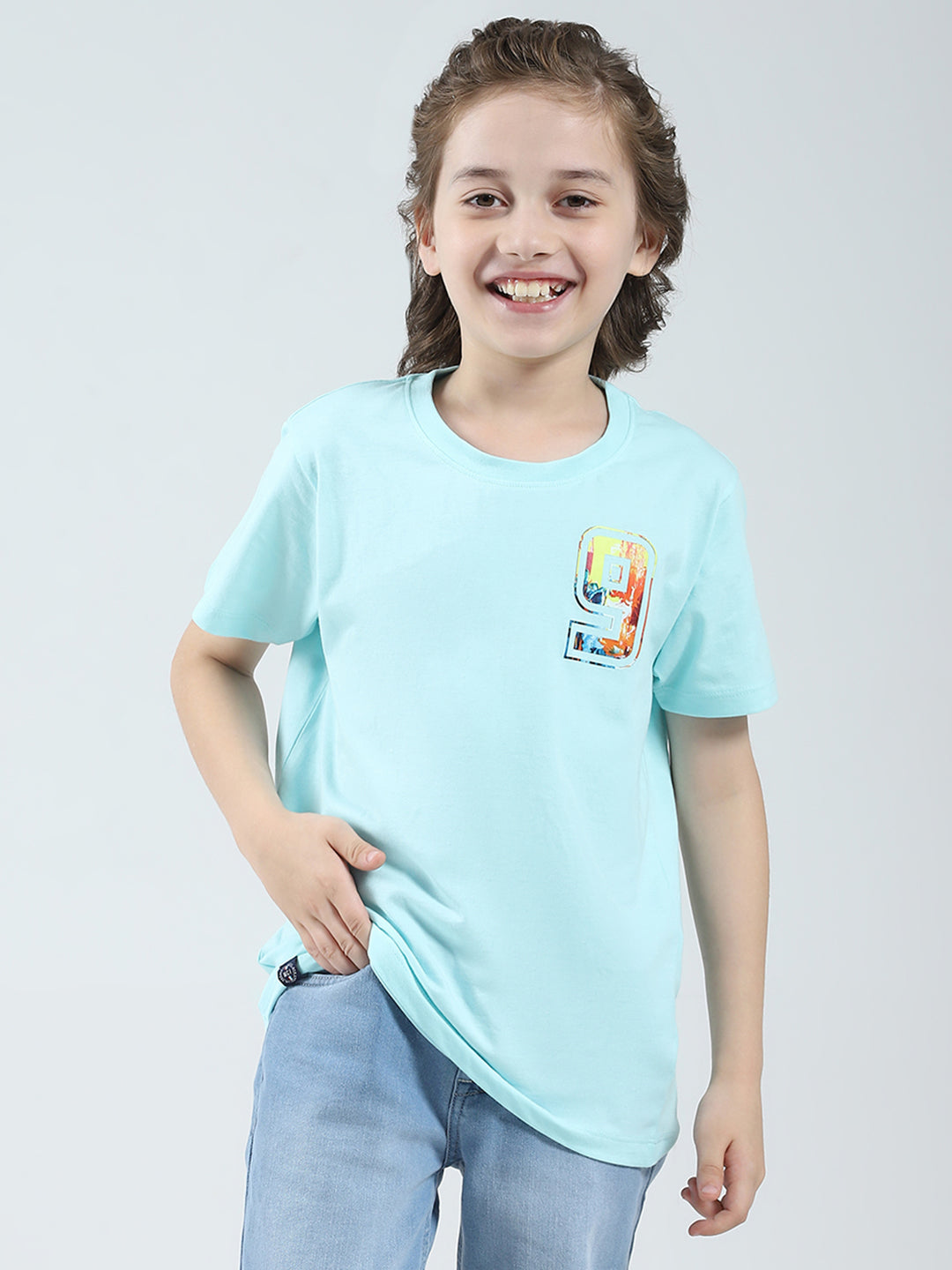 Boys Blue, Peach & Green Printed Round Neck Half Sleeve T-Shirt (Pack of 3)