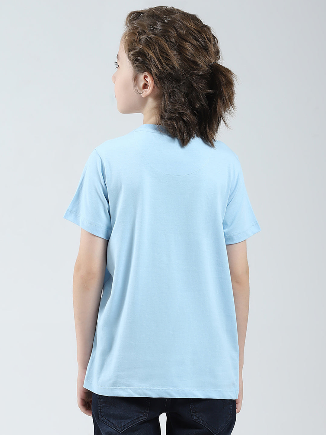 Boys Red, White & Blue Printed Round Neck Half Sleeve T-Shirt (Pack of 3)